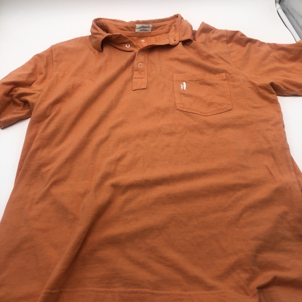 Johnnie-O Heathered Original Creamsicle Polo Mens Large Logo Chest‎ Pocket
